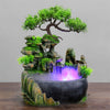 Fuente de escritorio en cascada en miniaturas con iluminación Led que cambia de color, cascada de meditación Zen, decoración del hogar N14