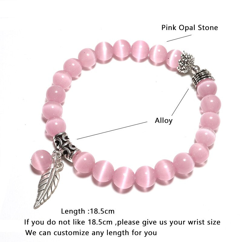 Bracelet bijoux réel naturel pierre de lune 6 Styles pendentifs