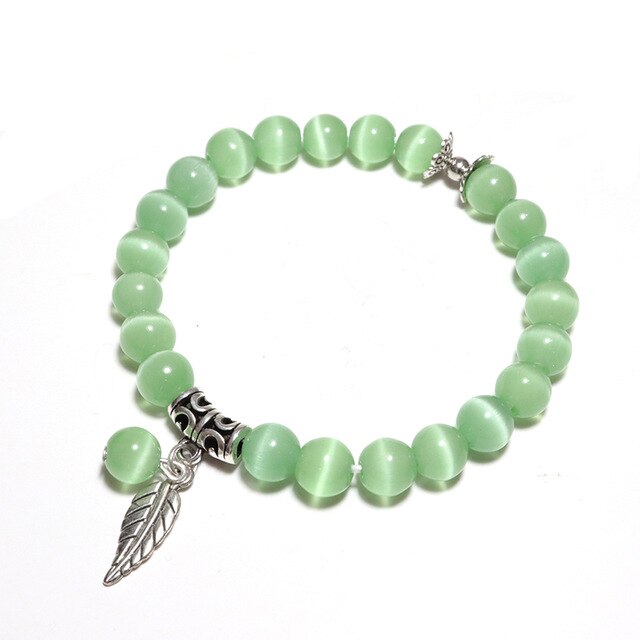 Bracelet bijoux réel naturel pierre de lune 6 Styles pendentifs