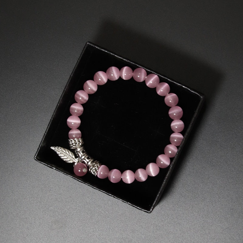 Bracelet bijoux réel naturel pierre de lune 6 Styles pendentifs
