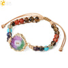 Bracelets coloré Geode Druzy pierre tissé