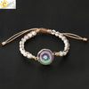 Bracelets coloré Geode Druzy pierre tissé