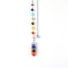 Pierre naturelle 7 Chakras Quartz balle pendentif colonne hexagonale