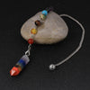Pierre naturelle 7 Chakras Quartz balle pendentif colonne hexagonale
