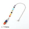 Pierre naturelle 7 Chakras Quartz balle pendentif colonne hexagonale