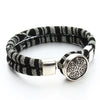 Bracelets bohémien superposés en coton cordons de couleur argent tibétain