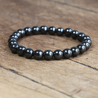 Hematita pulsera bolas de piedras en