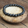 Hematita pulsera bolas de piedras en