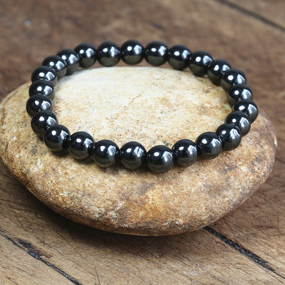 Hematita pulsera bolas de piedras en
