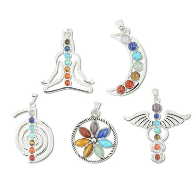 Chakras en pierre naturelle ailes d'ange pour cho ku rei amulette de santé