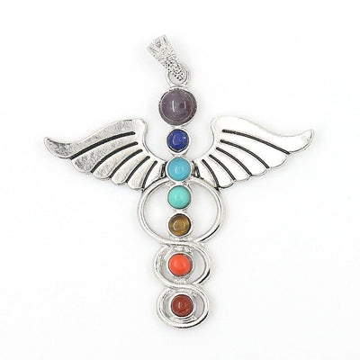 Chakras en pierre naturelle ailes d'ange pour cho ku rei amulette de santé
