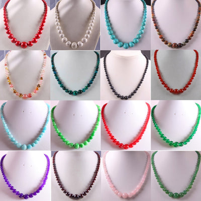 Collier en pierre naturelle vrai corail rouge perles rondes