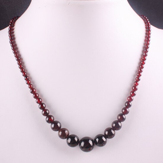 Collier en pierre naturelle vrai corail rouge perles rondes