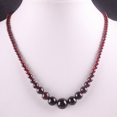 Collier en pierre naturelle vrai corail rouge perles rondes