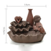 Encens en céramique moine, porte-encens bâtons à reflux, brûleur Lotus