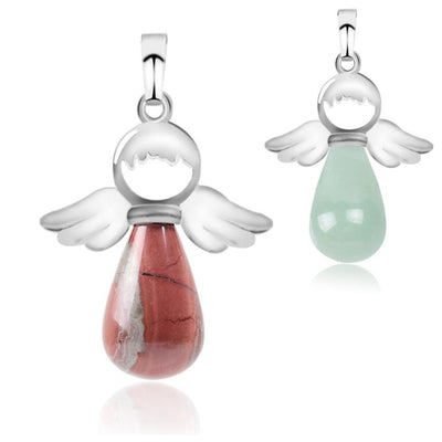 Ange Ailes Pendentif En Pierre Naturelle pour Collier