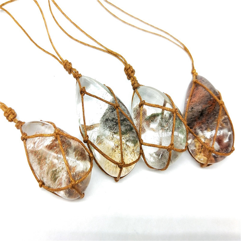 Dragons coeur Labradorite collier pierre naturelle pendentif enveloppement stresse Yoga