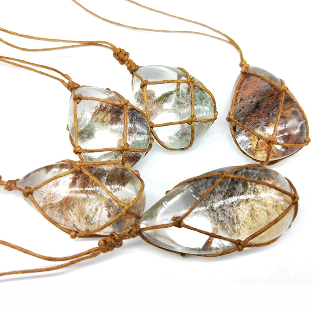Dragons coeur Labradorite collier pierre naturelle pendentif enveloppement stresse Yoga