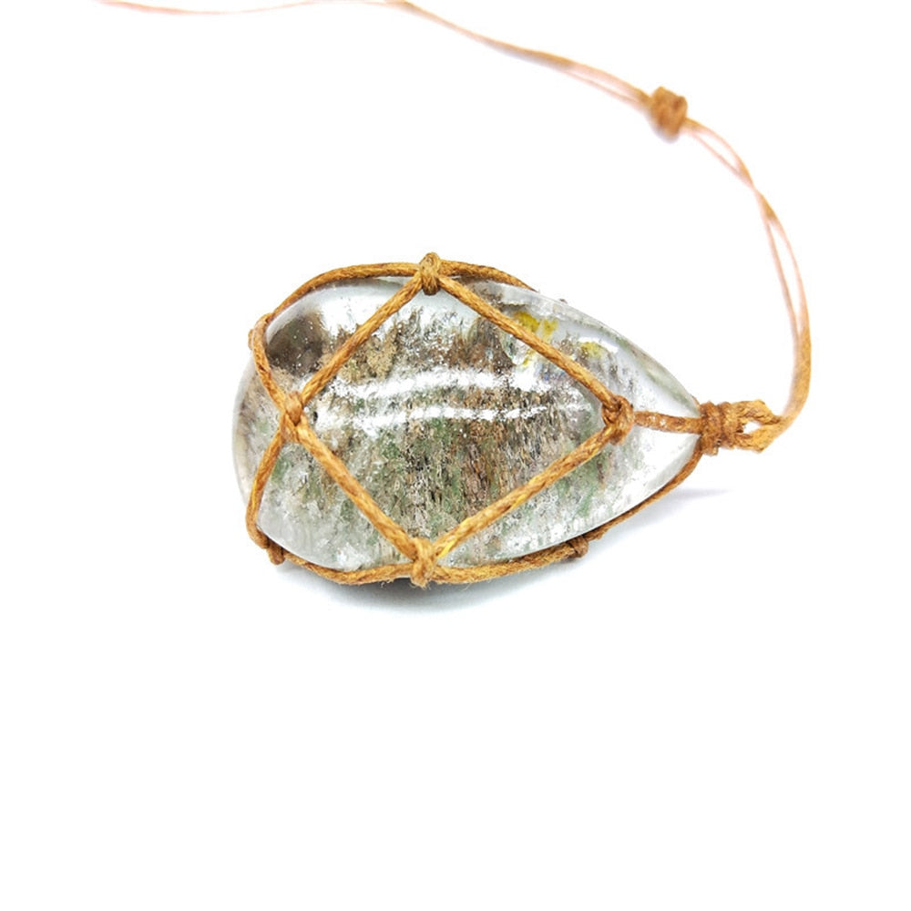 Dragons coeur Labradorite collier pierre naturelle pendentif enveloppement stresse Yoga