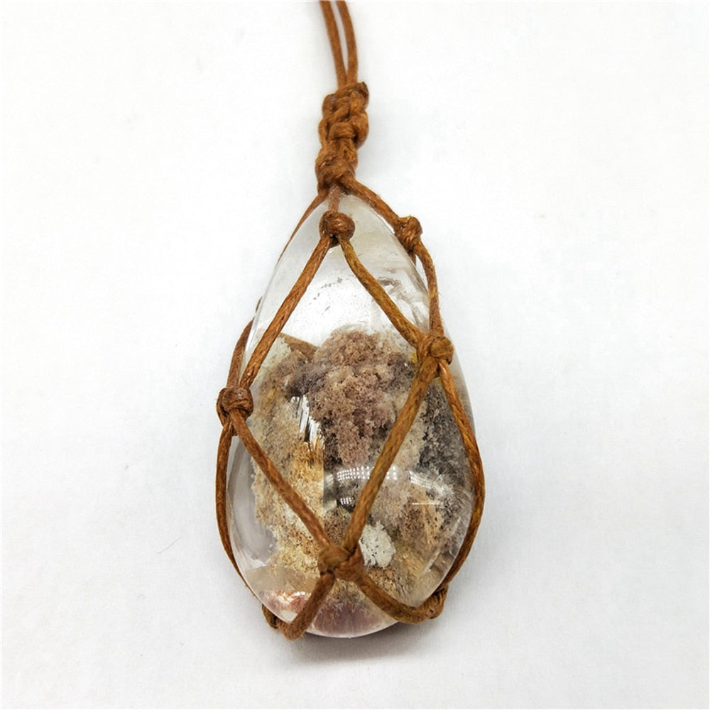 Dragons coeur Labradorite collier pierre naturelle pendentif enveloppement stresse Yoga