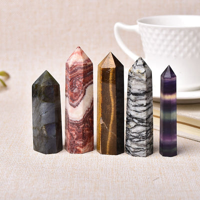 Pierres naturelles, 30 couleurs, baguette en cristal, améthyste Rose Quartz
