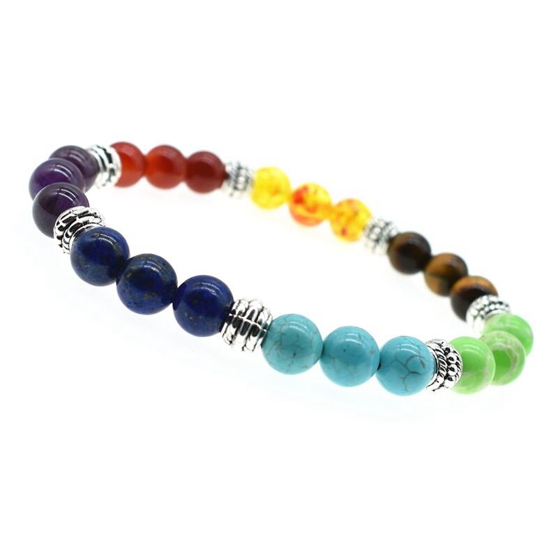 Bracelet en perles  pierres 7 chakras