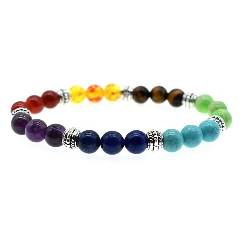 Bracelet en perles  pierres 7 chakras