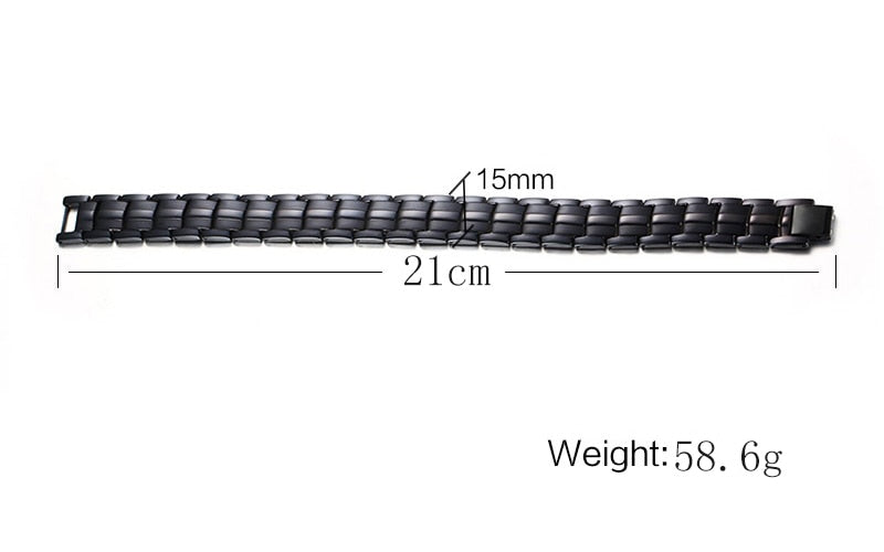 Bracelet magnétique en germanium et en acier inoxydable bijoux de charme pour énergie et santé