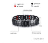Bracelet magnétique en germanium et en acier inoxydable bijoux de charme pour énergie et santé