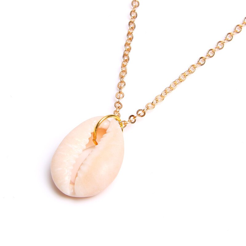 Collier multicouches bohème pour femmes, avec pendentif en coquille