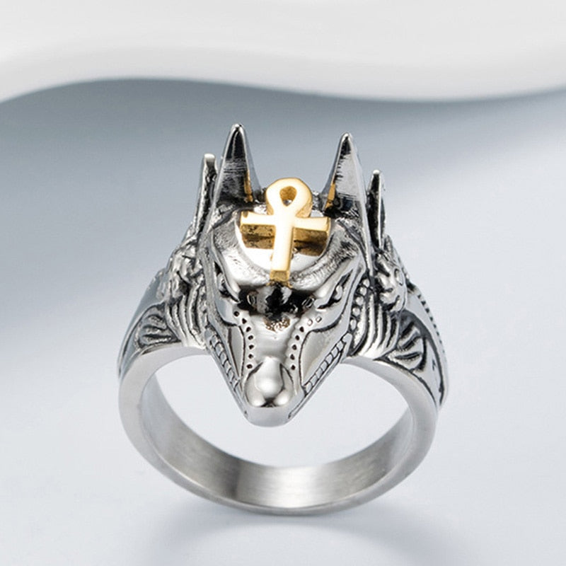 Anillo egipcio Anubis Universo esot rico