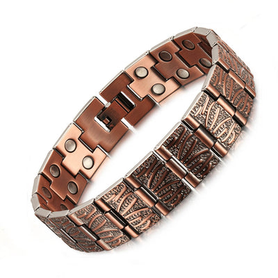 Bracelet de soulagement de la douleur Vintage cuivre pur, magnétique