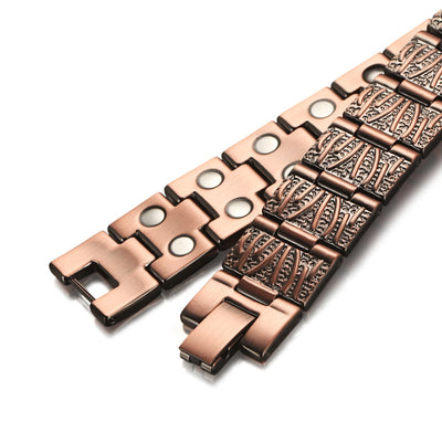 Bracelet de soulagement de la douleur Vintage cuivre pur, magnétique