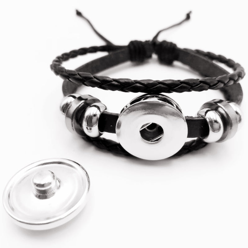 Initiale Ésotérique Pentagramme Noir Bracelet En Cuir Vintage Wicca Étoile