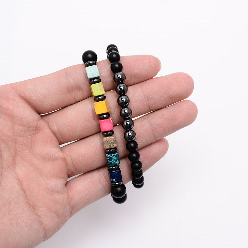 Ensemble de 2 pièces pour les couples perles carrées ou rondes