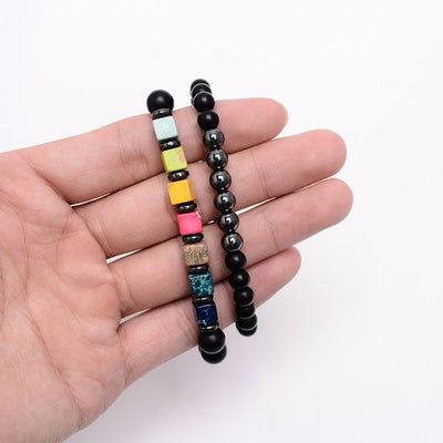Ensemble de 2 pièces pour les couples perles carrées ou rondes