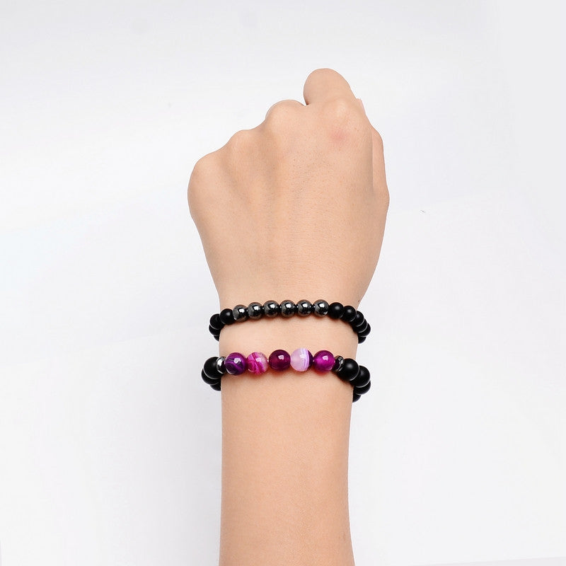 Ensemble de 2 pièces pour les couples perles carrées ou rondes