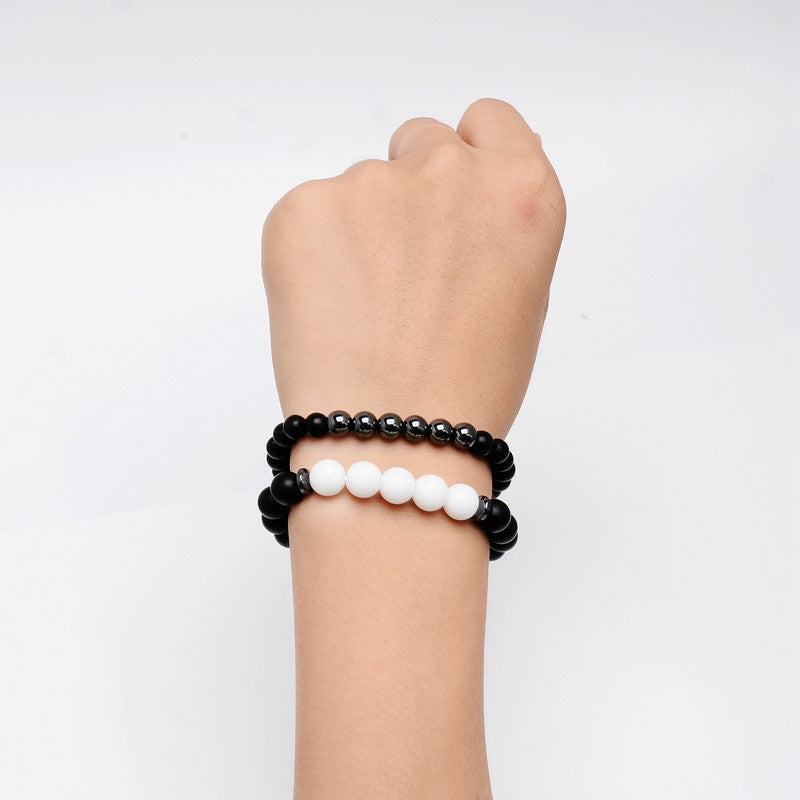 Ensemble de 2 pièces pour les couples perles carrées ou rondes