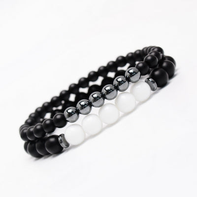 Ensemble de 2 pièces pour les couples perles carrées ou rondes