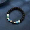 Bracelet en perles lumineuses élastique tendance, pierre de lave naturelle, bracelet en pierre fluorescente