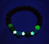 Bracelet en perles lumineuses élastique tendance, pierre de lave naturelle, bracelet en pierre fluorescente