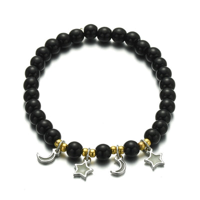 Bracelet en perles lumineuses élastique tendance, pierre de lave naturelle, bracelet en pierre fluorescente