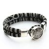 Bracelets bohémien superposés en coton cordons de couleur argent tibétain
