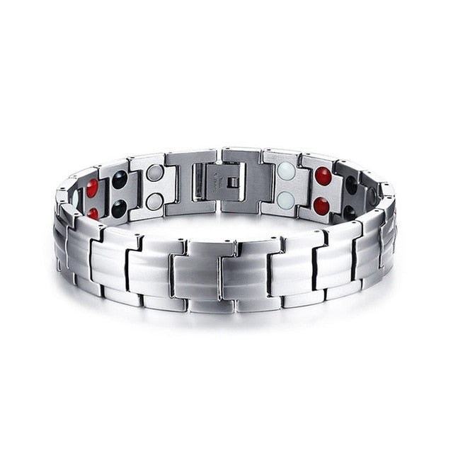 Bracelet magnétique en germanium et en acier inoxydable bijoux de charme pour énergie et santé