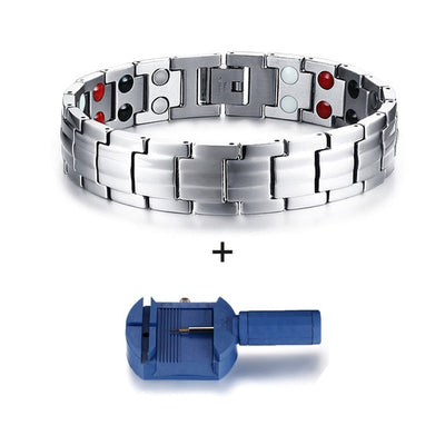 Bracelet magnétique en germanium et en acier inoxydable bijoux de charme pour énergie et santé