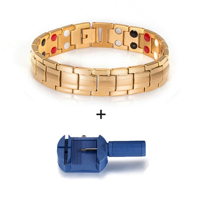 Bracelet magnétique en germanium et en acier inoxydable bijoux de charme pour énergie et santé