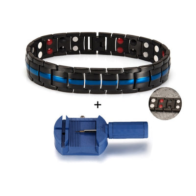 Bracelet magnétique en germanium et en acier inoxydable bijoux de charme pour énergie et santé