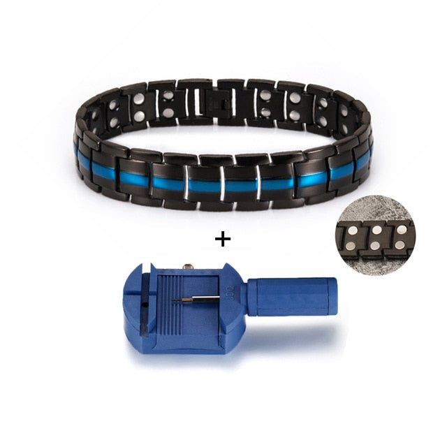 Bracelet magnétique en germanium et en acier inoxydable bijoux de charme pour énergie et santé