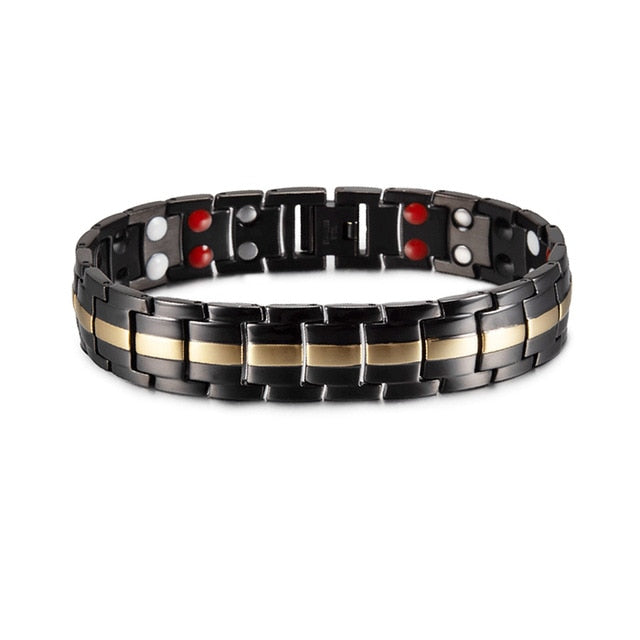 Bracelet magnétique en germanium et en acier inoxydable bijoux de charme pour énergie et santé