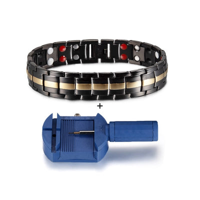 Bracelet magnétique en germanium et en acier inoxydable bijoux de charme pour énergie et santé